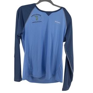 Simms Solarflex LS Crewneck Shirt Womens M Cornflower Heather Blue NWT Fishing